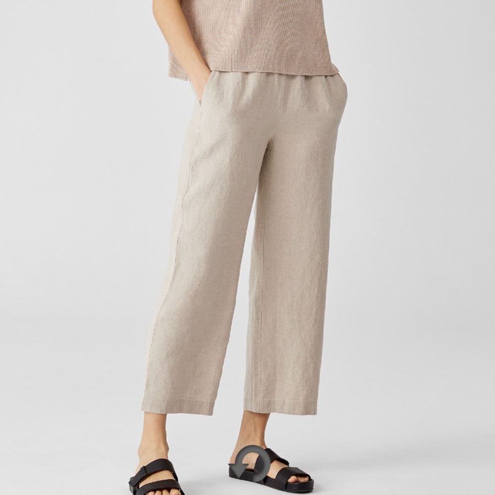 Eileen Fisher Cropped Linen Pants NWT- PP
